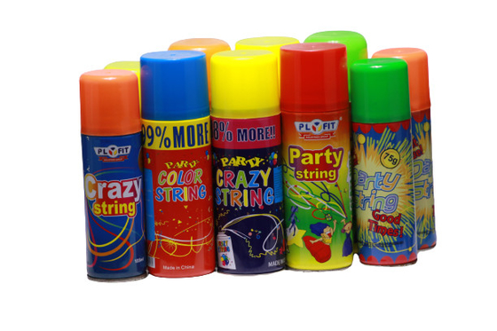 Partei-Schnur-Spray-Antibrennbares Plyfit bunter für Hochzeitsfest-Festival-Feier